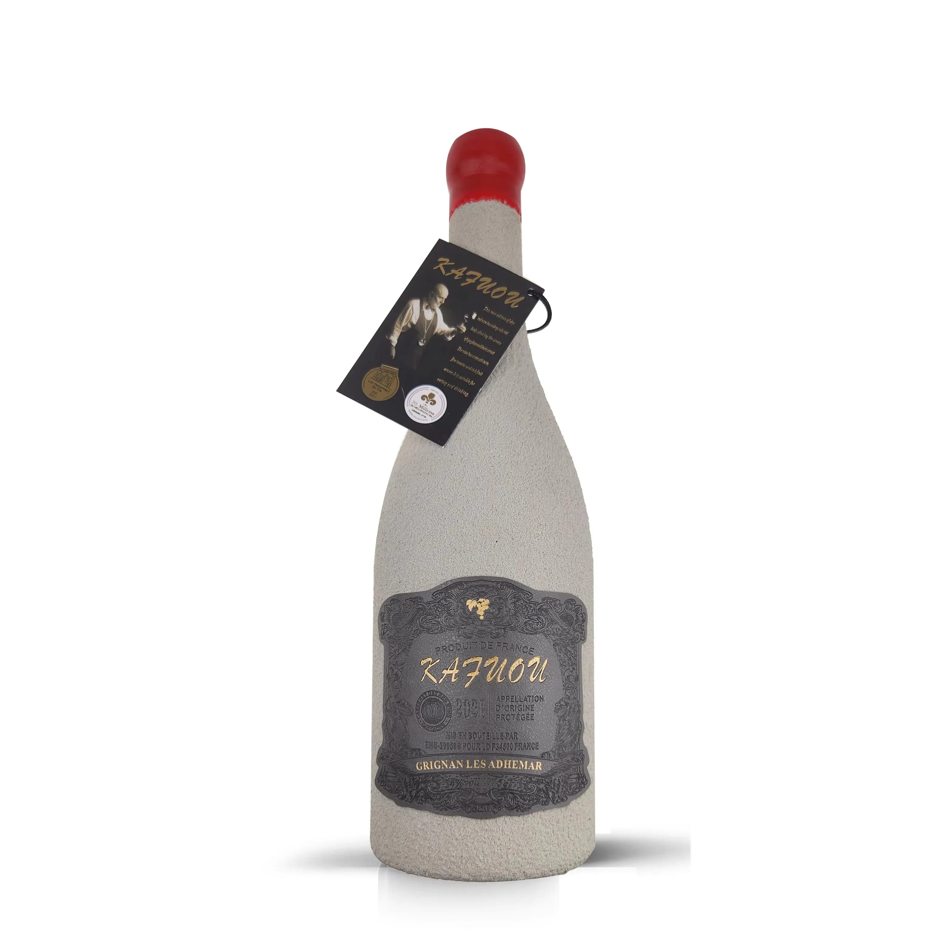 Etichetta per vino in pelle personalizzata | Adesivo vino di fascia alta | Impermeabile autoadesivo | Bottiglia di vetro | Logo stampato