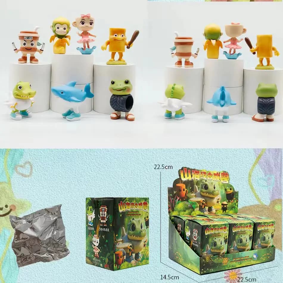 Figura Tungtungsahur Ballerina Cappuccino, Action Figure Brainbot Anime Tralalero Tralala, Ornamento Squalo, Giocattolo Mobile
