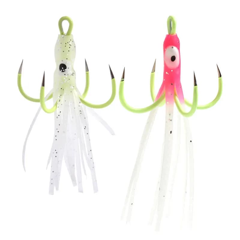 ea Gancio luminoso da pesca con amo da pesca Gancio a quattro artigli Gancio per piastra in ferro Luya Calamari Polpo Gancio di ancoraggio senza ardiglione Taobao