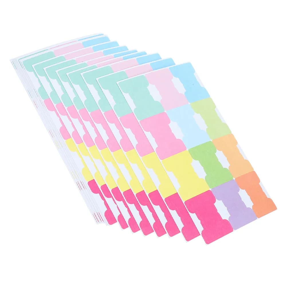 24 segnalibri per quaderni, resistenti agli strappi, colorati, con etichette scrivibili, per agenda, segnalibri per pagine mensili, forniture per l'organizzazione di ufficio e scuola