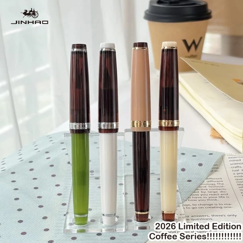 2026 Limited Edition Coffee Series ! JINHAO 82 Fountain Pen Gold Clip EF/F/M Writing Smooth Office School Supplies Stationery