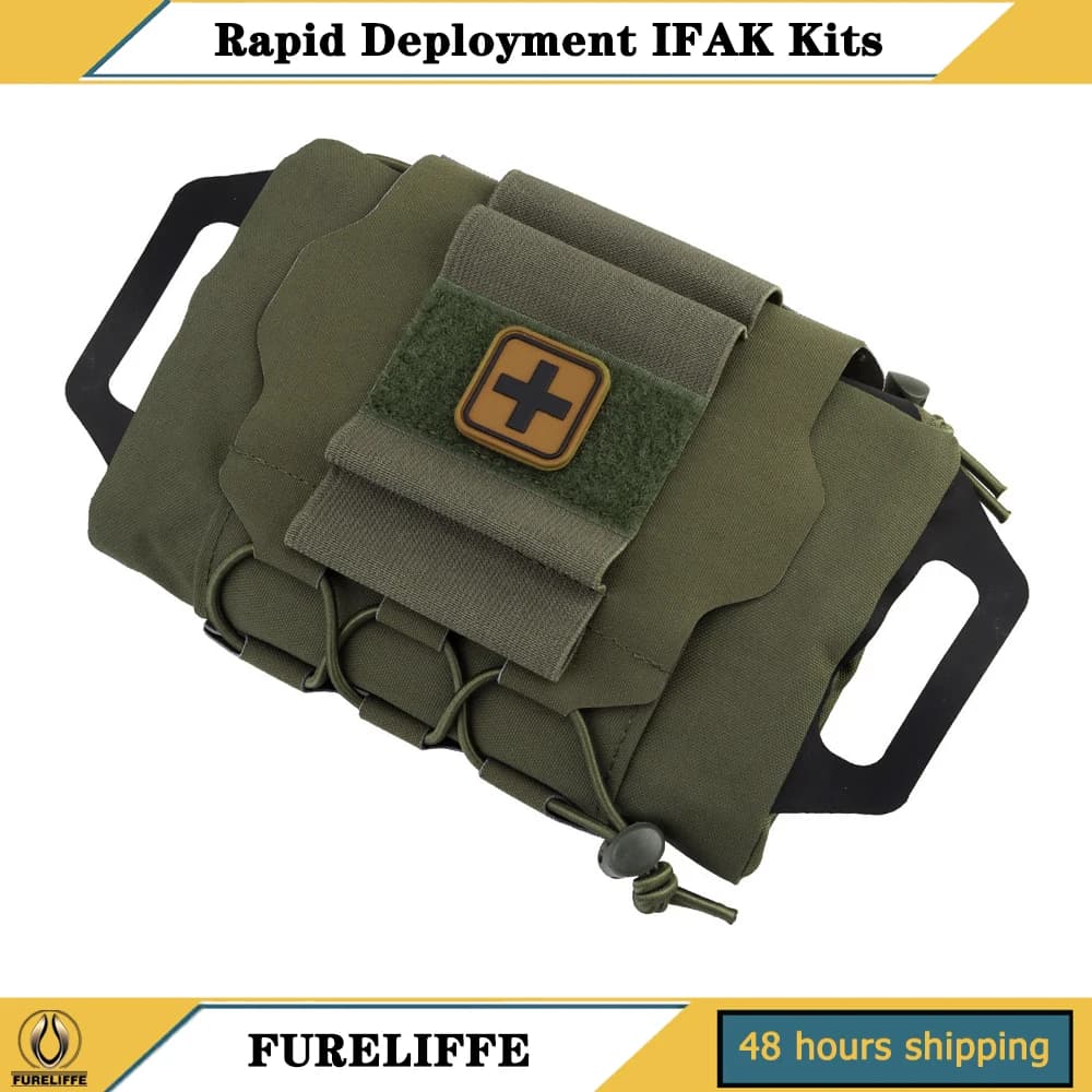 Kit di pronto soccorso a distribuzione rapida, kit tattico MOLLE Medical Pouch/IFAK, caccia all'aperto, campeggio e viaggio, pacchetto di assistenza di sopravvivenza di emergenza