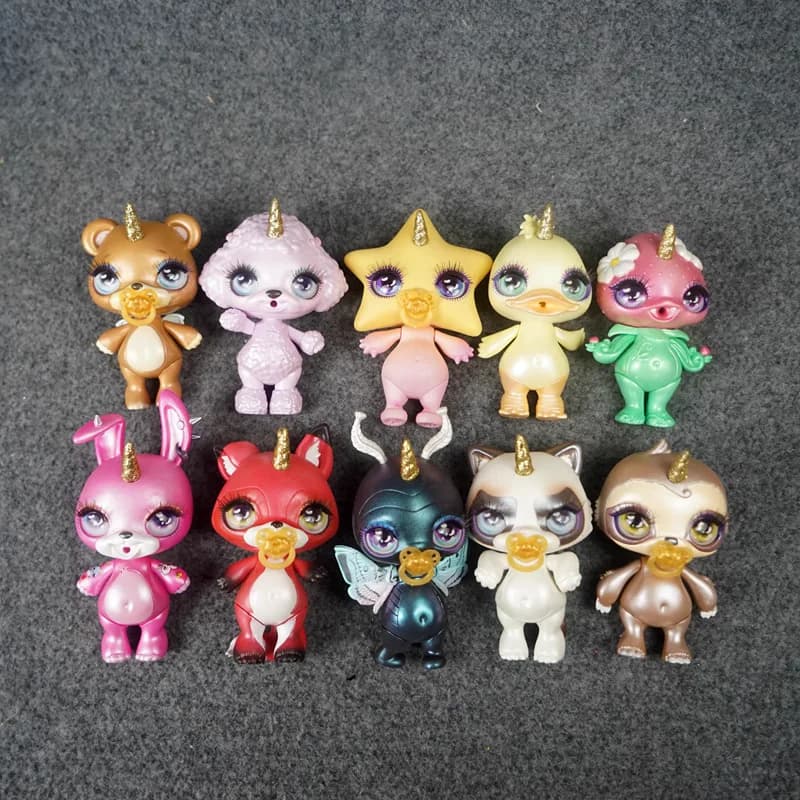 10cm cartoon poopises slime animal style unicorn figure doll hard pvc kids collection model toy