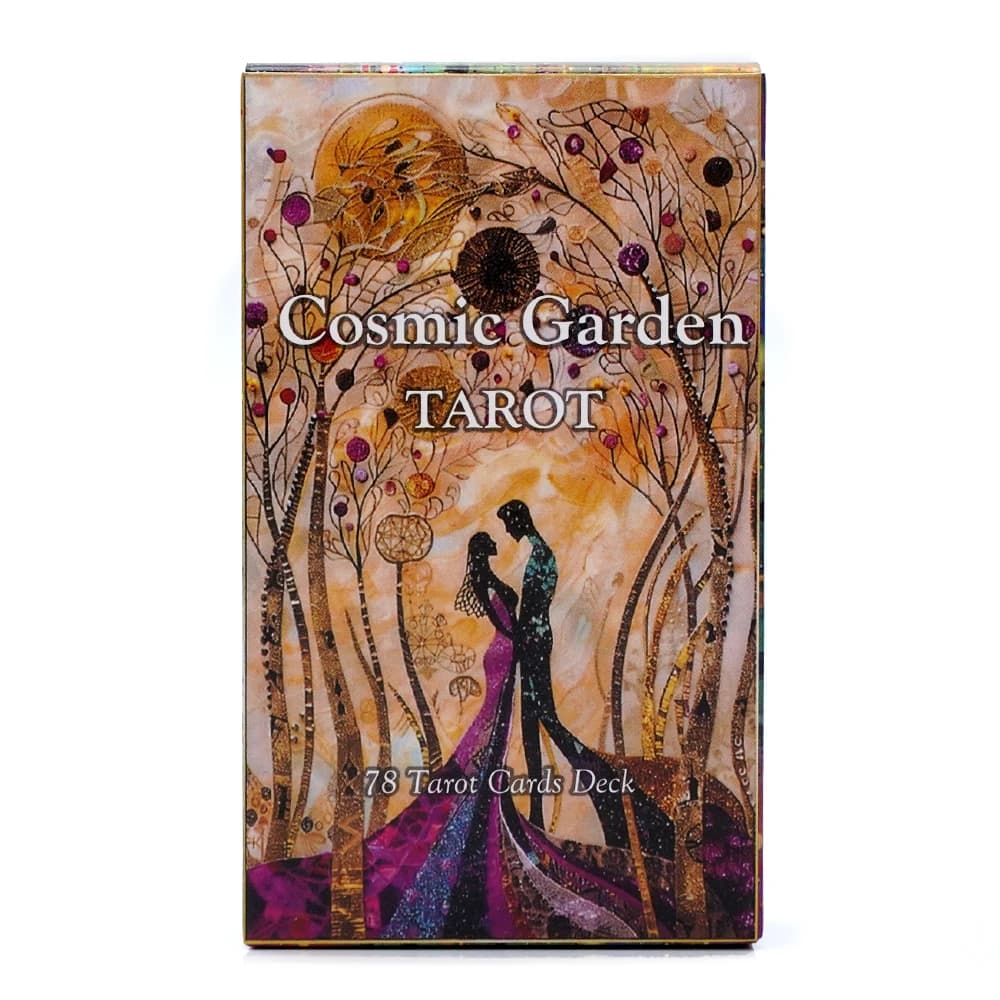 Nuovo gioco di tarocchi del giardino cosmico 78 carte Gioco di predizione della fortuna Carte Divinazione Fate Party Gioco da tavolo per famiglie Gioco di società in famiglia