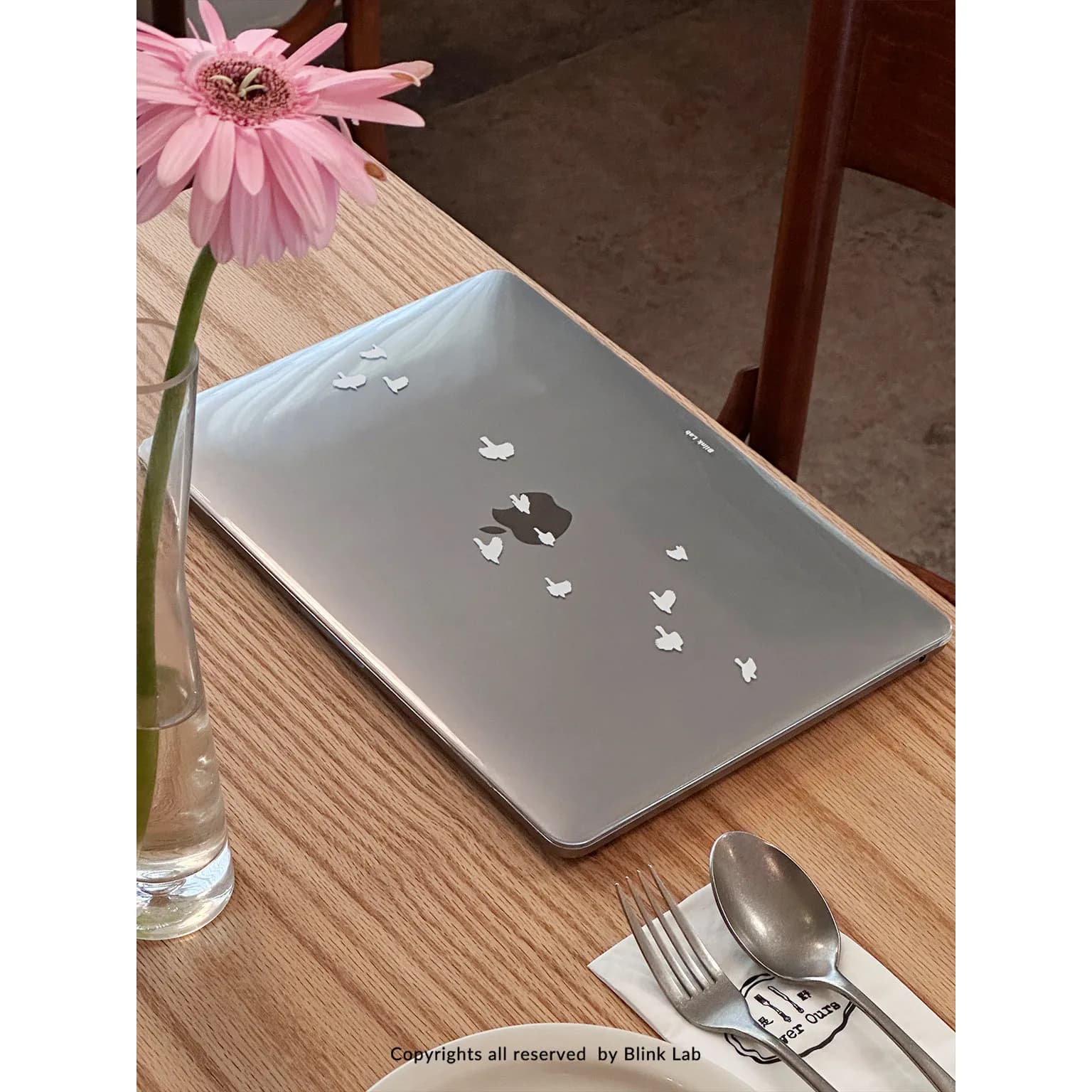 Custodia trasparente bianca con uccello volante in cristallo per MacBook Air 13.6 M4, NEO 15 M3, per MacBook Pro 13 M1 M2, 14 M4 M5, 16 Cover