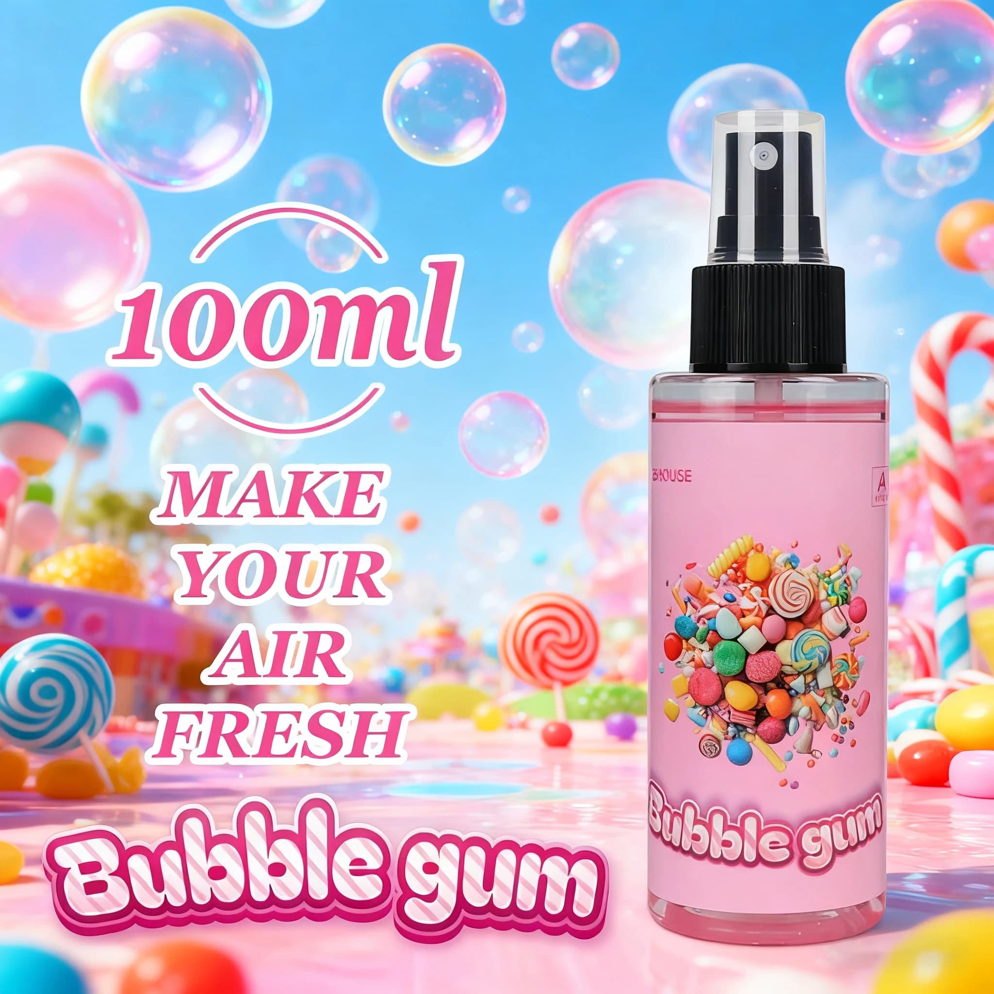 Car Deodorant Bubble Rubber Long-Term Flavor 100ml Deodorant for Strong Environment Deodorize Home Perfume Car Spray