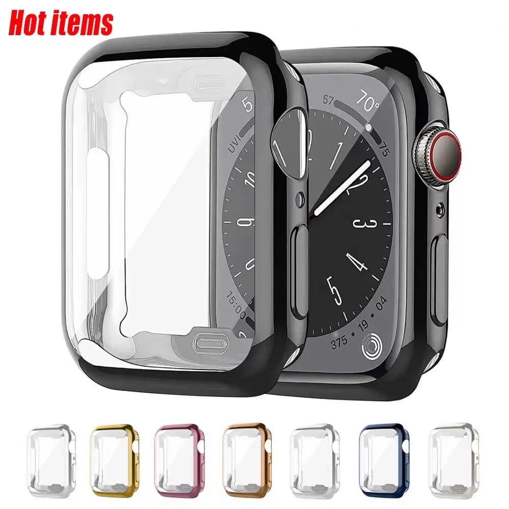 Cover for Apple Watch Case 44mm 40mm 45mm 41mm 42mm 46mm 38mm protection screen bumper iwatch series 3 4 5 6 se 7 8 9