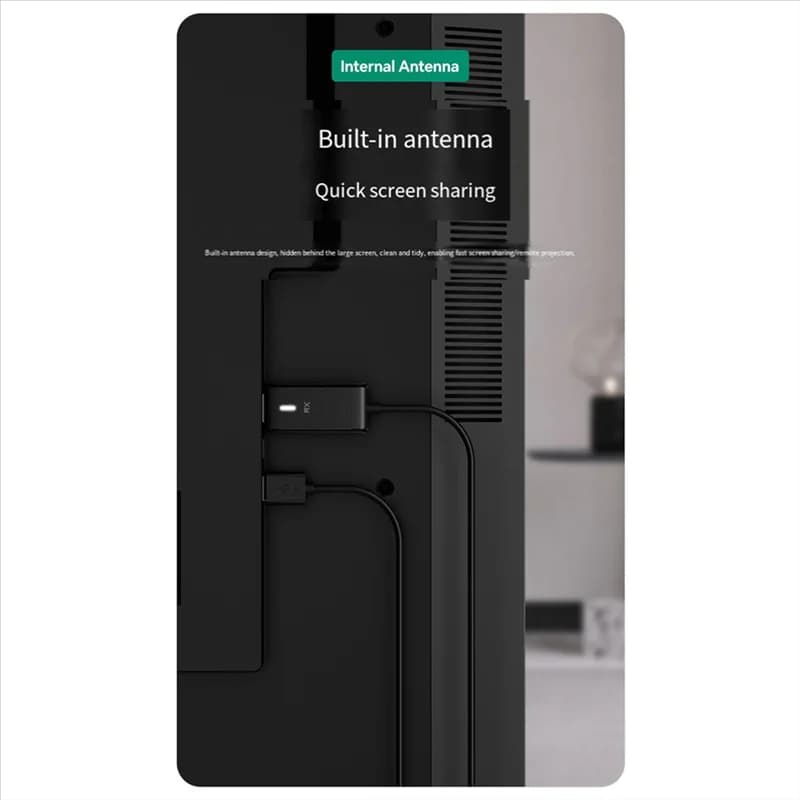 【Cavo USB-C】 Dispositivo ricevitore di trasmissione wireless punto-ponto per proiettore schermo per telefoni cellulari, TV, computer