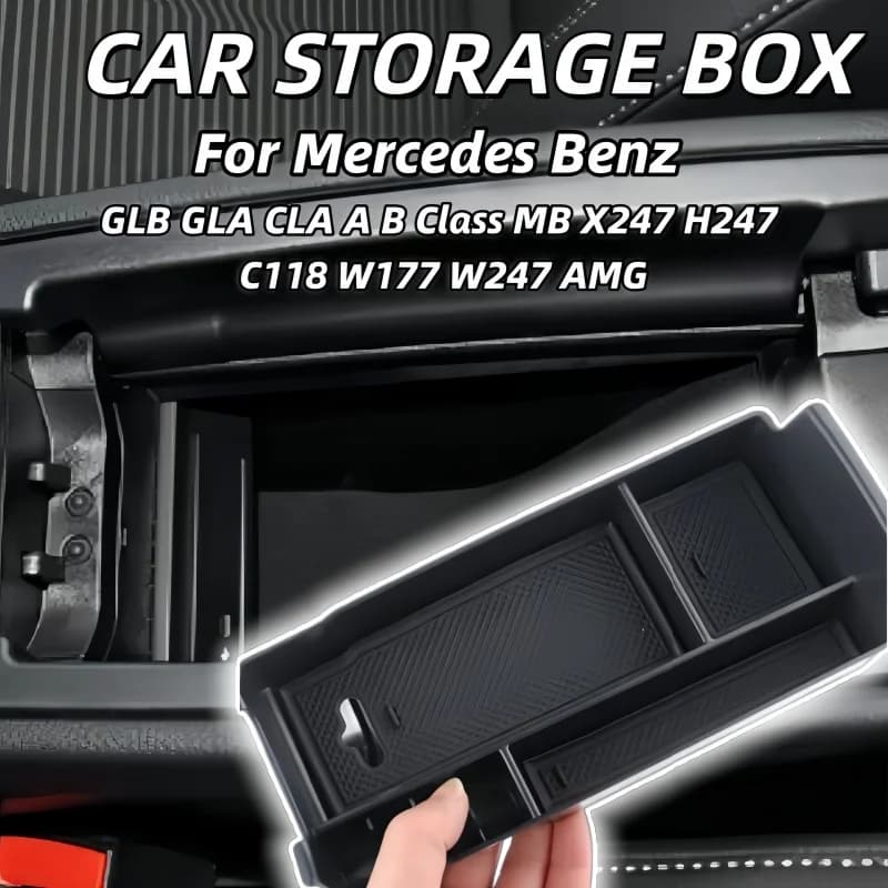Interior Central Car Armrest Storage Box For Mercedes Benz GLB GLA CLA A B Class MB X247 H247 C118 W177 W247 AMG Container Tray