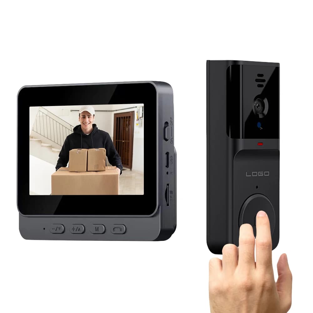 Videocitofono Wi-Fi 2.4G con Display IPS da 4.3 Pollici, Citofono Video Intelligente con Audio Bidirezionale per Appartamenti Familiari