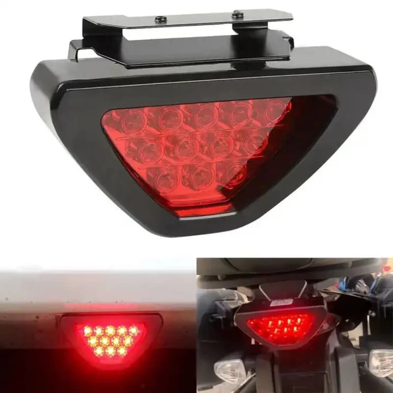 Luci di Emergenza a LED per Auto, Triangolo di Segnalazione, Luci Posteriori Rosse Universali 12V, Lampada Antinebbia Impermeabile per Guida Notturna