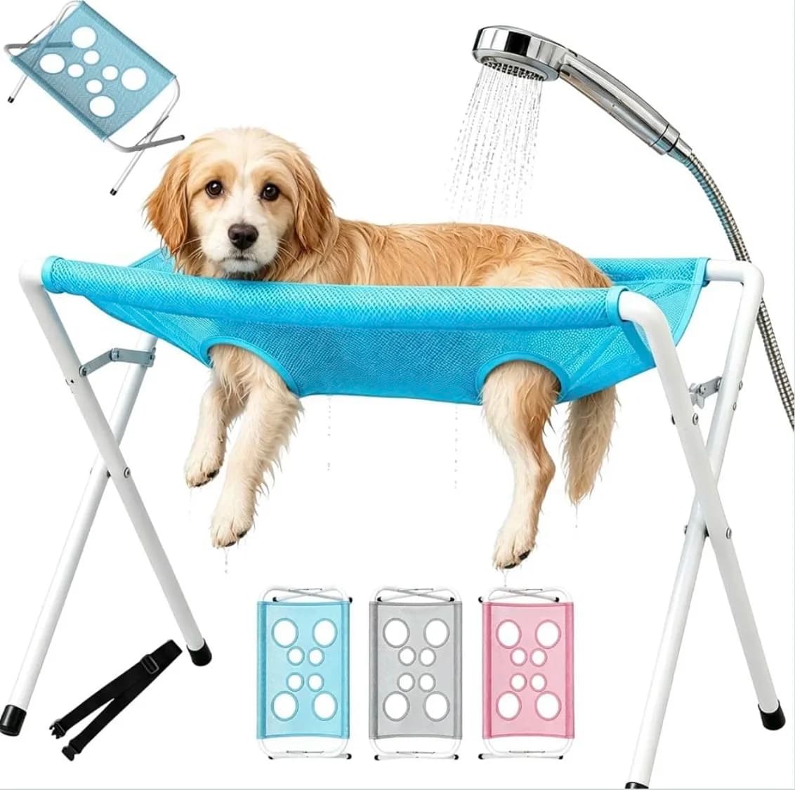 Portable Foldable Pet Grooming Stand Stainless Steel Multi Hole Table For Cats Bathing Nail Trimming Paw Cleaning At Home Daily