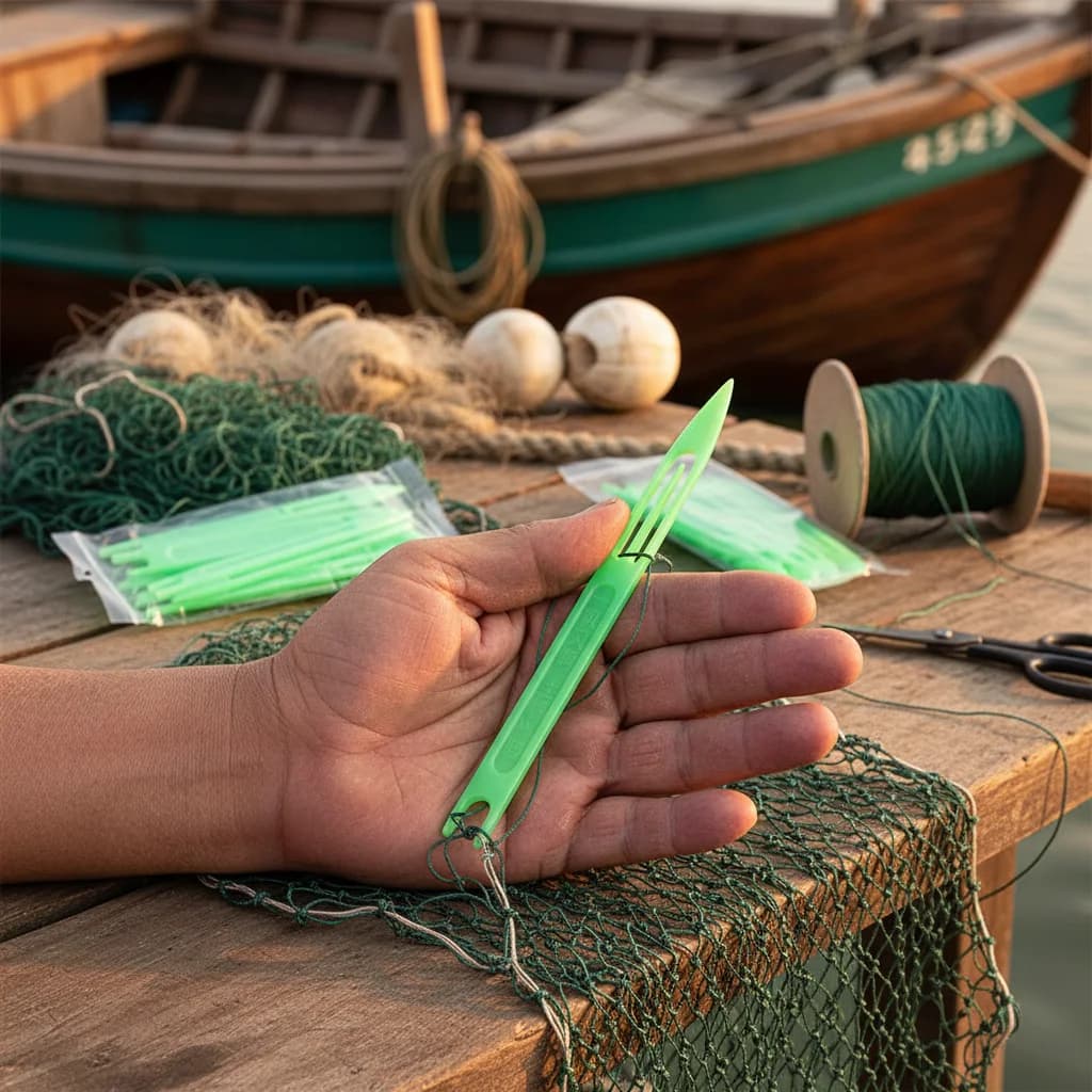 8/10Pcs Random Color New Tool Plastic Line Shuttles Mending Repair Net Equipment Weaving Fishing Netting Needle