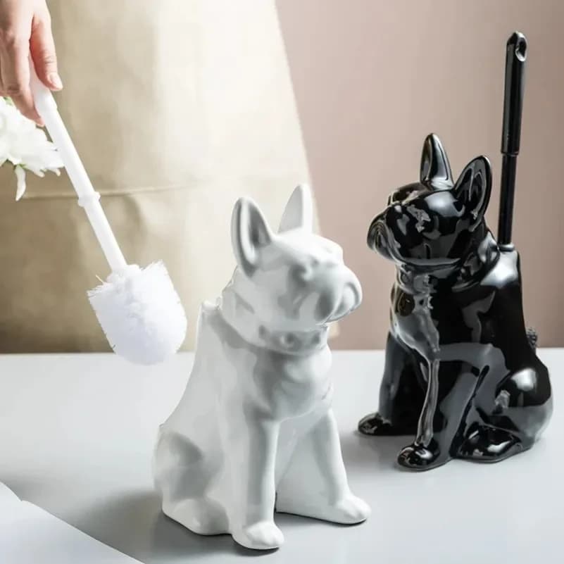 Ceramic Shapi Dog Toilet Brush Luxury Cleaning Tools Bathroom Cleaning Brush ForToilet Decoration Home Bathroom Accessories
