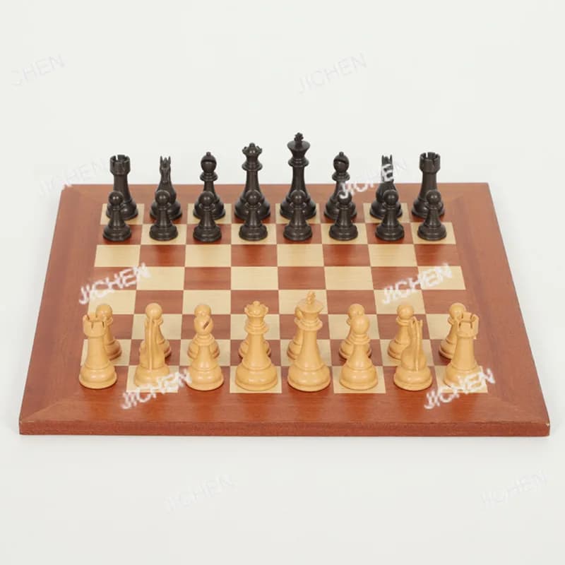 Nuovo Set di Scacchi in Legno con Altezza Re 80mm, Scacchiera Pieghevole con Pezzi di Lusso in Legno per Uso Interno