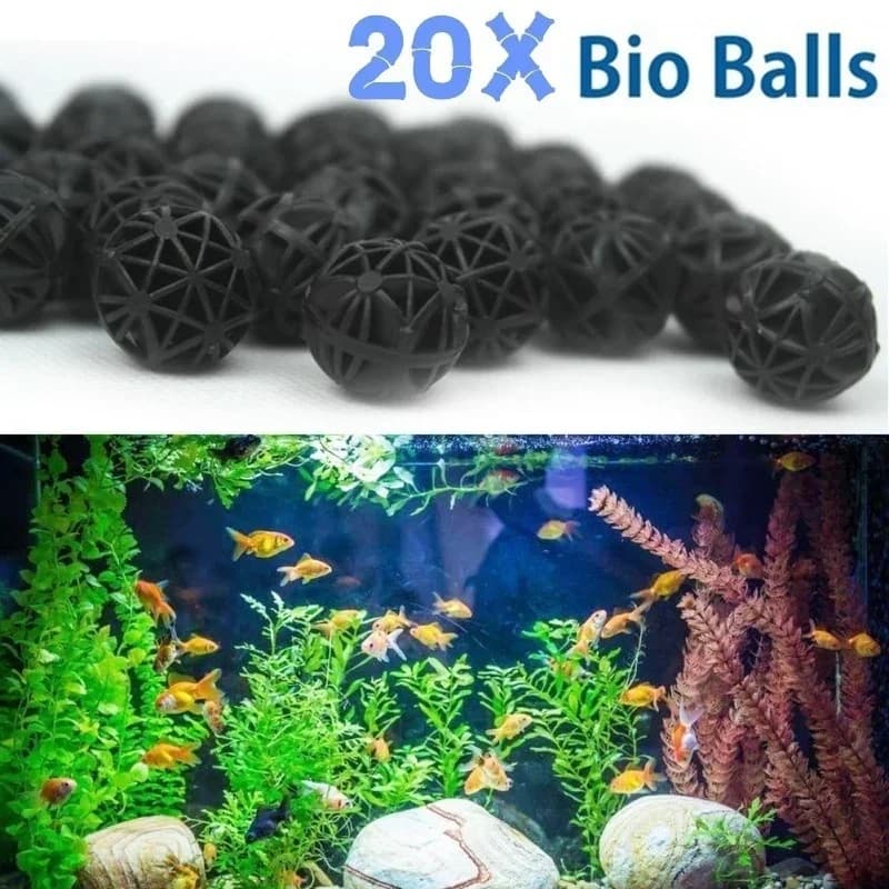 20 Pz 16mm Acquario Filtro Bio Palline Portatile Cotone Asciutto Bagnato Per La Pompa di Aria Pulito Serbatoio di Pesce Filtro Media Somma Marina