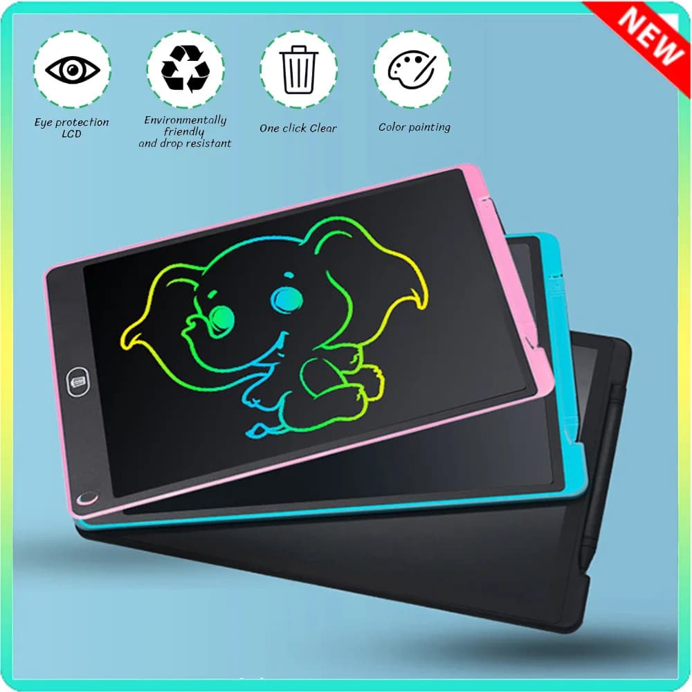 Tavoletta da disegno LCD da 12 pollici per bambini Cancellabile Apprendimento Scrittura a mano Tavolo da disegno per bambini Etch Schizzo Doodle Board