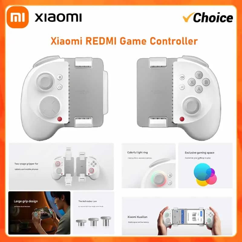 Controller di gioco Nwe Xiaomi Redmi per controller Bluetooth per telefono cellulare Ipad Controller di gioco a vibrazione bifacciale con impugnatura grande