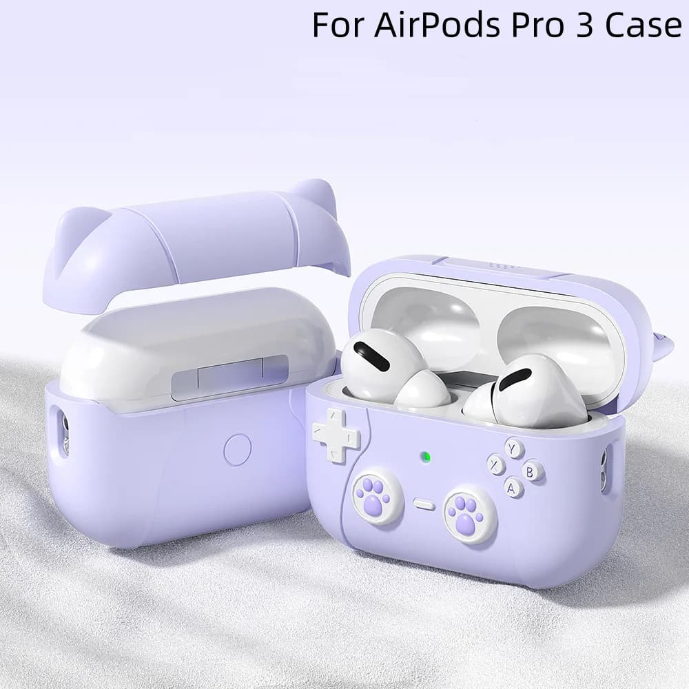 2025 Nuovo Per AirPods Pro 3 Custodia Anime Cat Design con Anti Soft Shell Cover In Silicone Carino Kawaii Protezione Per AirPods Pro 3Case