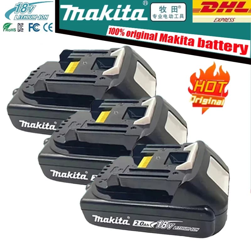 Batteria originale Makita 🔋 18 V 2,0 Ah, adatto a tutti gli utensili elettrici da 18 V a Makita, BL1850B BL1850 BL1840 BL1860 BL1890 BL1830