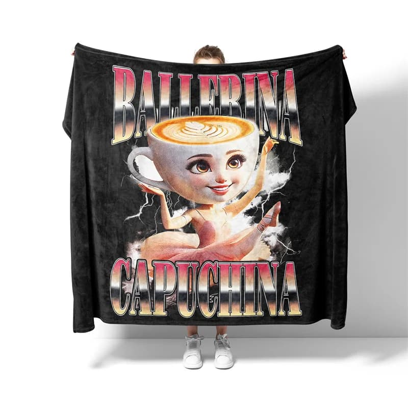 Aertemisi Ballerina Cappuccina Cervello italiano Coperta per animali domestici per piccolo, medio, grande, cane, gatto, cucciolo, gattino, divano letto
