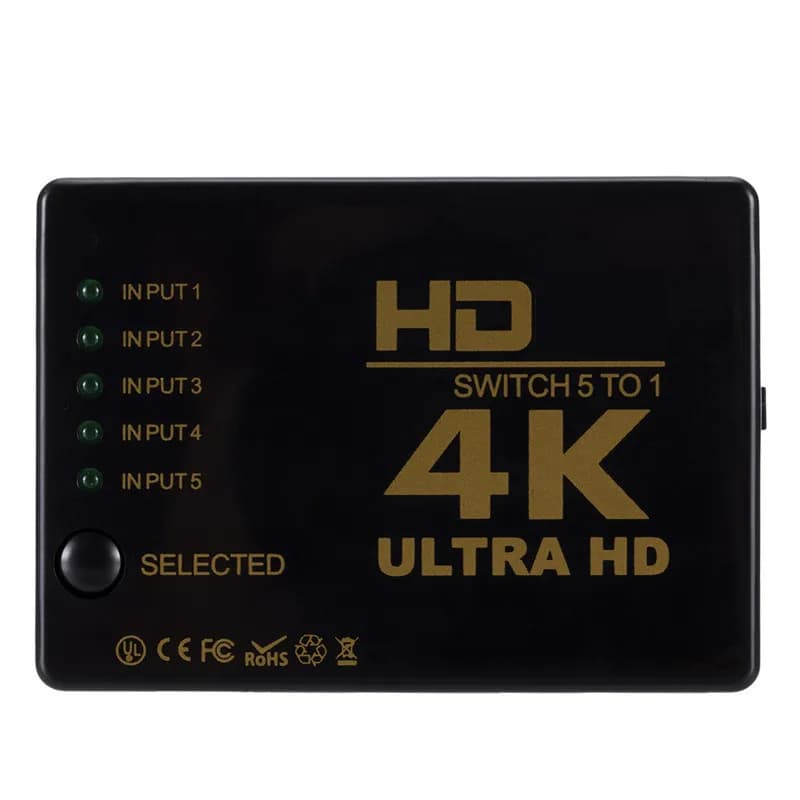 HDMI 1080P 4K video switcher * 2K Splitter HDMI 3 inputs 1 Hub port output for HDTV DVD