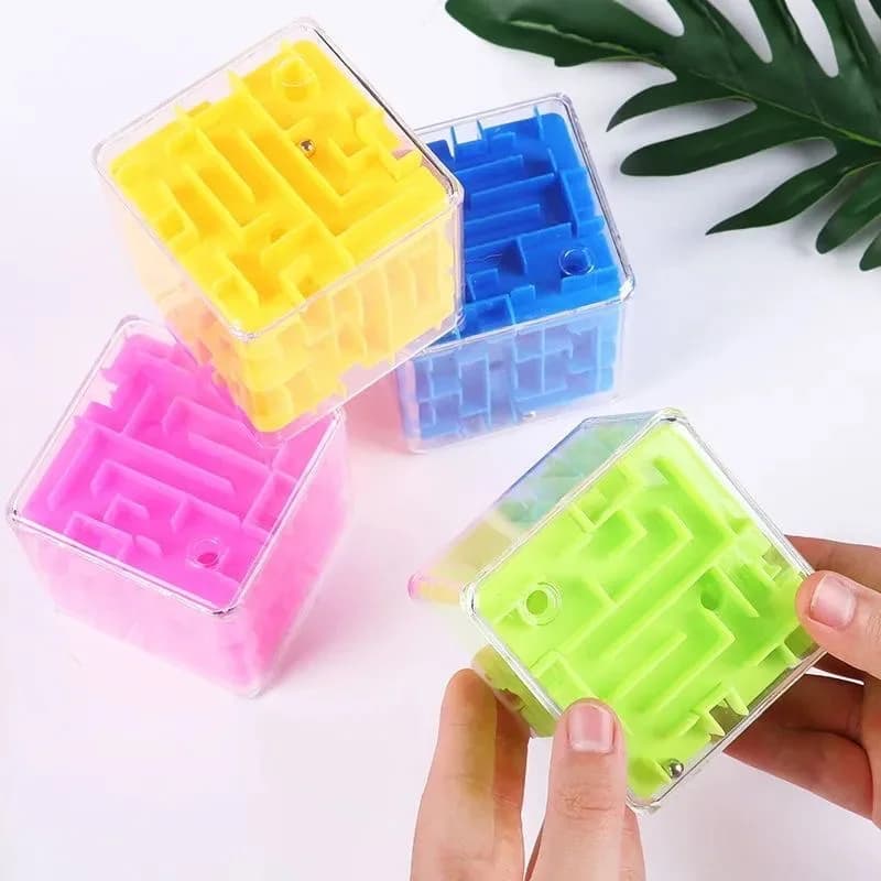 TOBEFU Labirinto 3D Cubo Magico Trasparente Puzzle a Sei Facce Cubo di Velocità Rolling Ball Gioco Cubos Labirinto Giocattoli per I Bambini Educativi