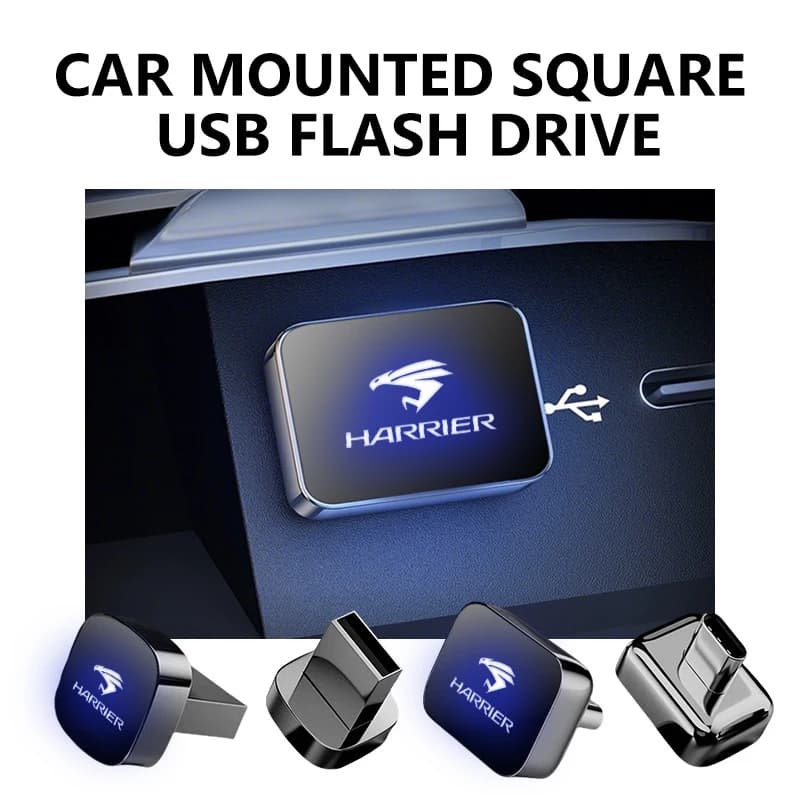 Car Dashboard Portable Storage 32GB/64GB Square USB Flash Drive For Toyota Harrier Corolla 2008 Avensis Rav4 Noah