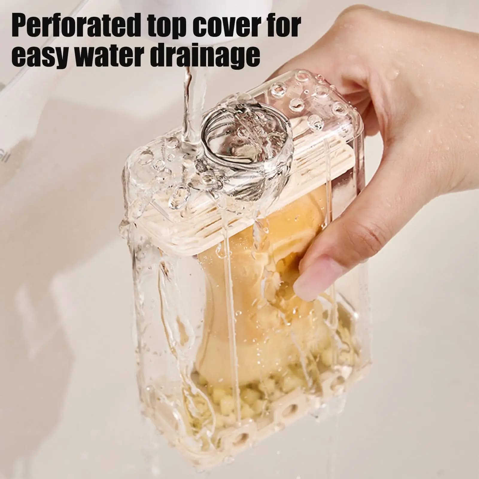Contenitore per sapone schiumogeno con spazzola a rullo e molla, porta sapone per bagno, cucina, doccia, lavanderia, viaggi, esterni