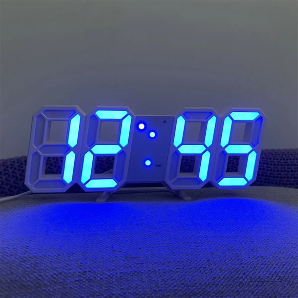 3D Digital Alarm Clock LED Wall Clock Table alarm with temperature suitable for home, kitchen and office A