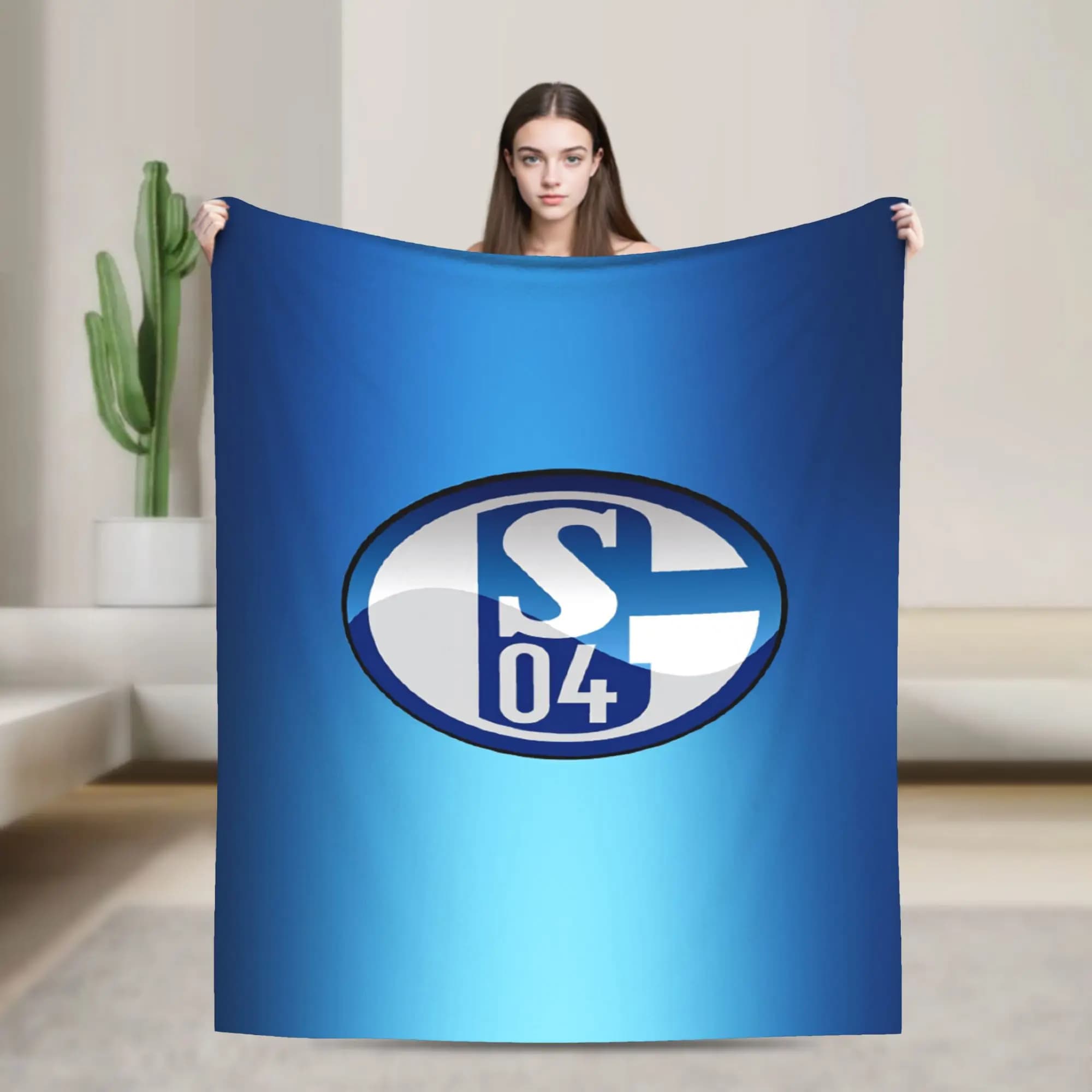 Coperta in flanella della squadra S-Schalke 04, coperta calda per ragazza, decorazione invernale per la casa, copriletto, copriletto per divano