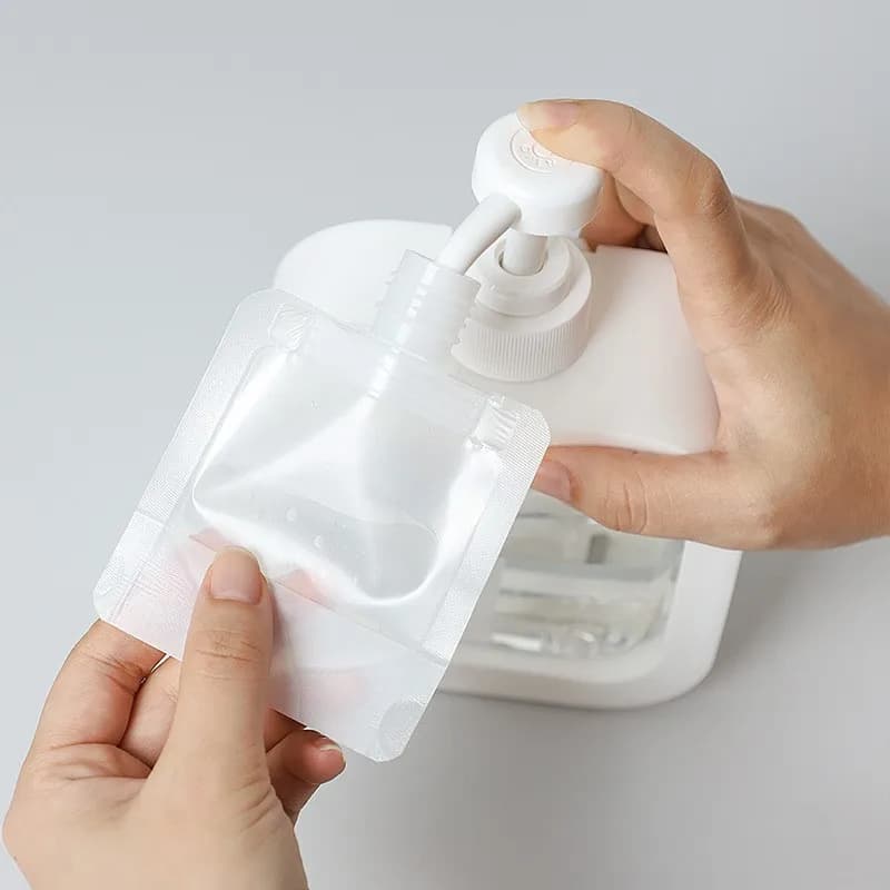 Travel Refill Bag for Cosmetics, Lotion, Shower Gel, ShampooTrip Portable Small Facial Cleanser, Disposable Refill Bottle #3072