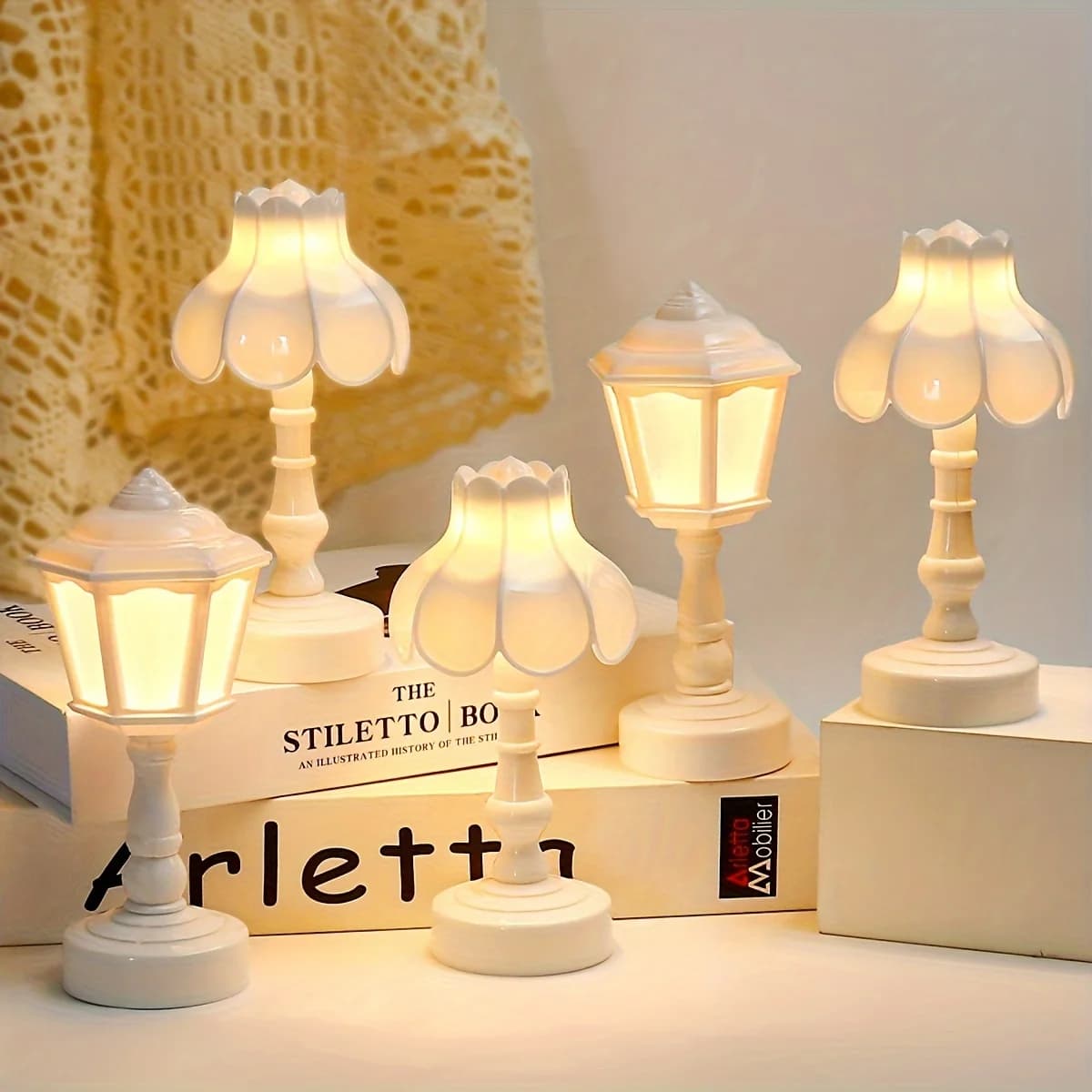 Pagoda Bud Button Battery LED Table Lamps Bedroom Night Desk Dining Room Night Light Night Flower Simple Modern Decoration