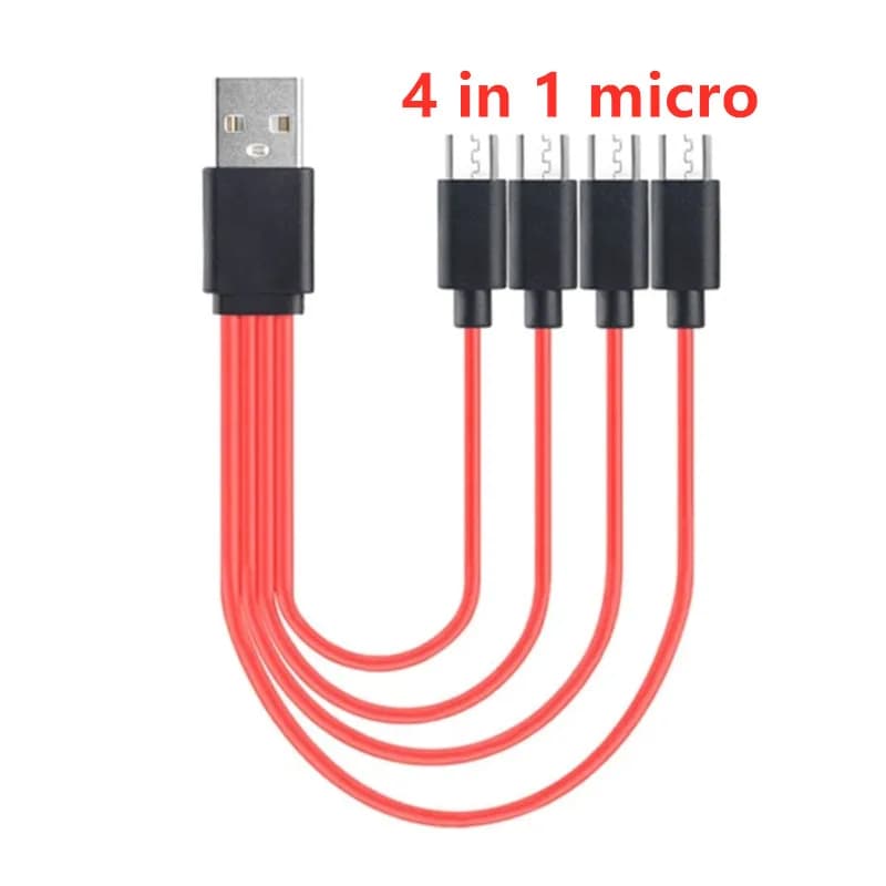 Q39D Micro USB Cable 4 in 1 Charging Cable Micro USB Adapter Cable Data Sync Micro USB Split Charging Cord For Android Phone