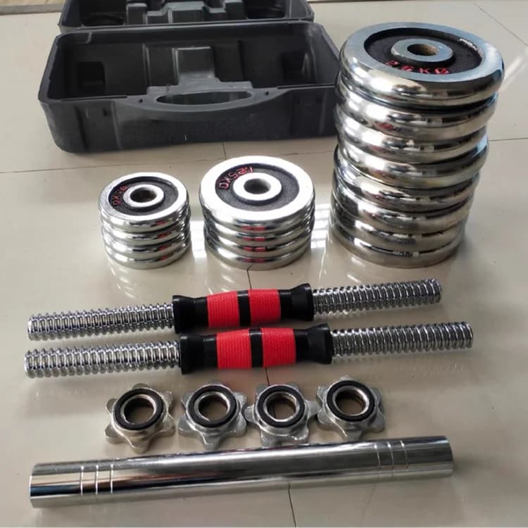 2026 Wholesale Factory Price Weight Lifting Chrome Dumbbell Sets 15kg Dumbbell Set in Case Gym Dumbbellpromote sales