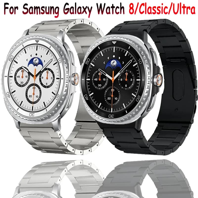 Cinturino in metallo titanio per Samsung Galaxy Watch Ultra 2025 47mm, bracciale leggero in acciaio inossidabile per Galaxy Watch 8 40/44mm Classic 46mm