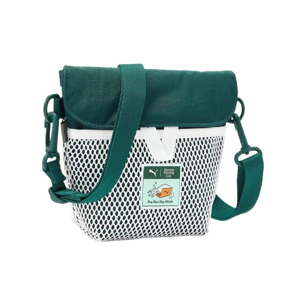 MONDAY SLEEPING CLUB X PUMA Crossbody Bags Dark Green & White 09320401