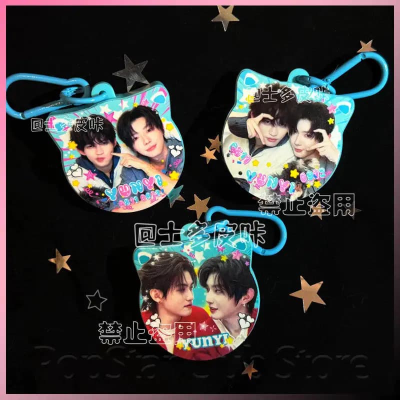 Yunyi Xinghe Cat Ear Sound Badge Double Character Starry Voice Cute Pendant Bag Hanging Decoration Tv Pendant Collect Acg Gifts