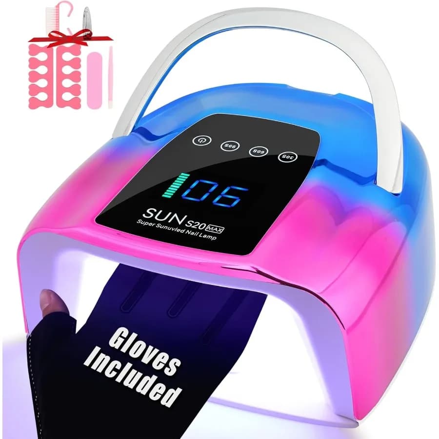 LED UV Lamp for Nails Cordless 128W Portable Rechargeable UV Light for Gel Nails Polish Kit for Fast Polymerization Wireless Manufacturer L
