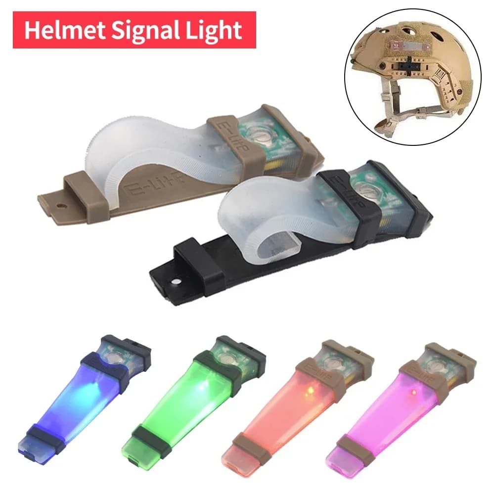 Casco tattico FMA Luce lampeggiante di sicurezza Luce di segnale di sopravvivenza Lampada impermeabile Attrezzatura da esterno per caccia Escursionismo Ciclismo