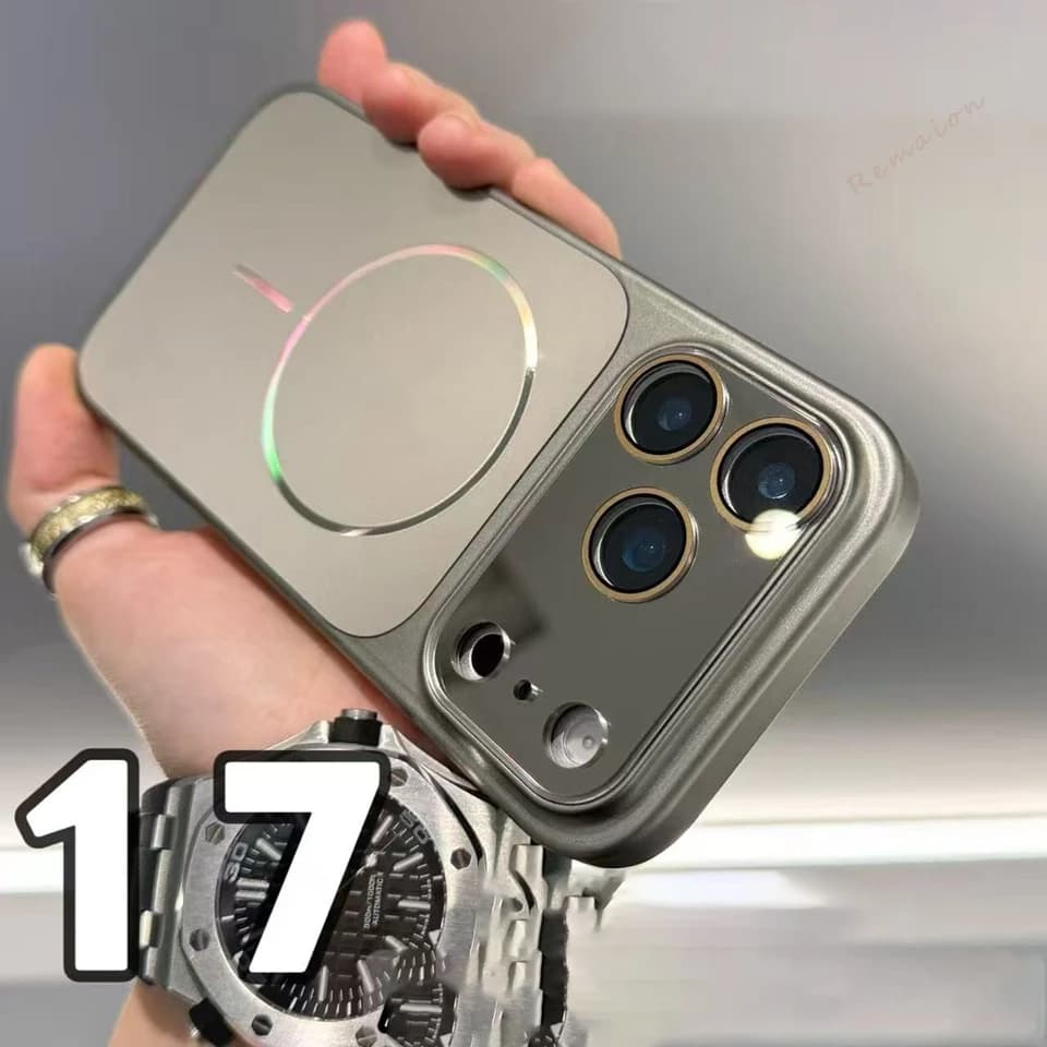 Glittered Magnetic Case for iPhone 17 Air 13 14 15 16 Pro Max, Opaca Protective Cover with Wireless Magsafe Charging and Laser Effect