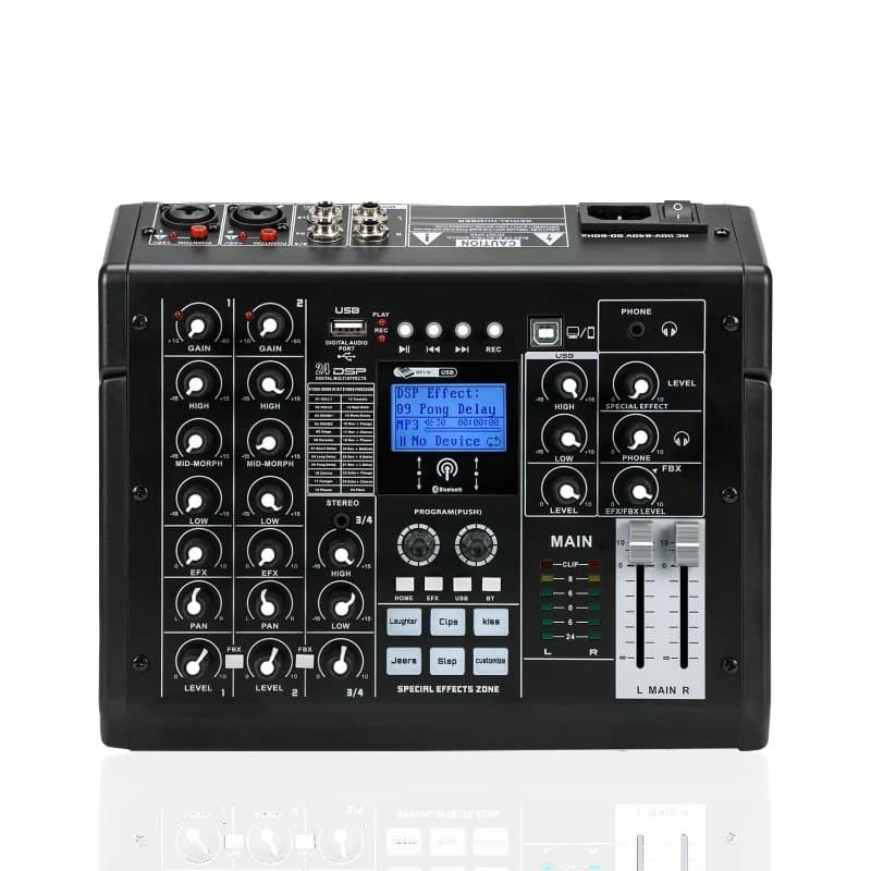 GAX-SK4 4channel Sound Card Live Broadcast Mixer with Sound Card Recording Karaoke Multi-functional Small All-in-one Machine
