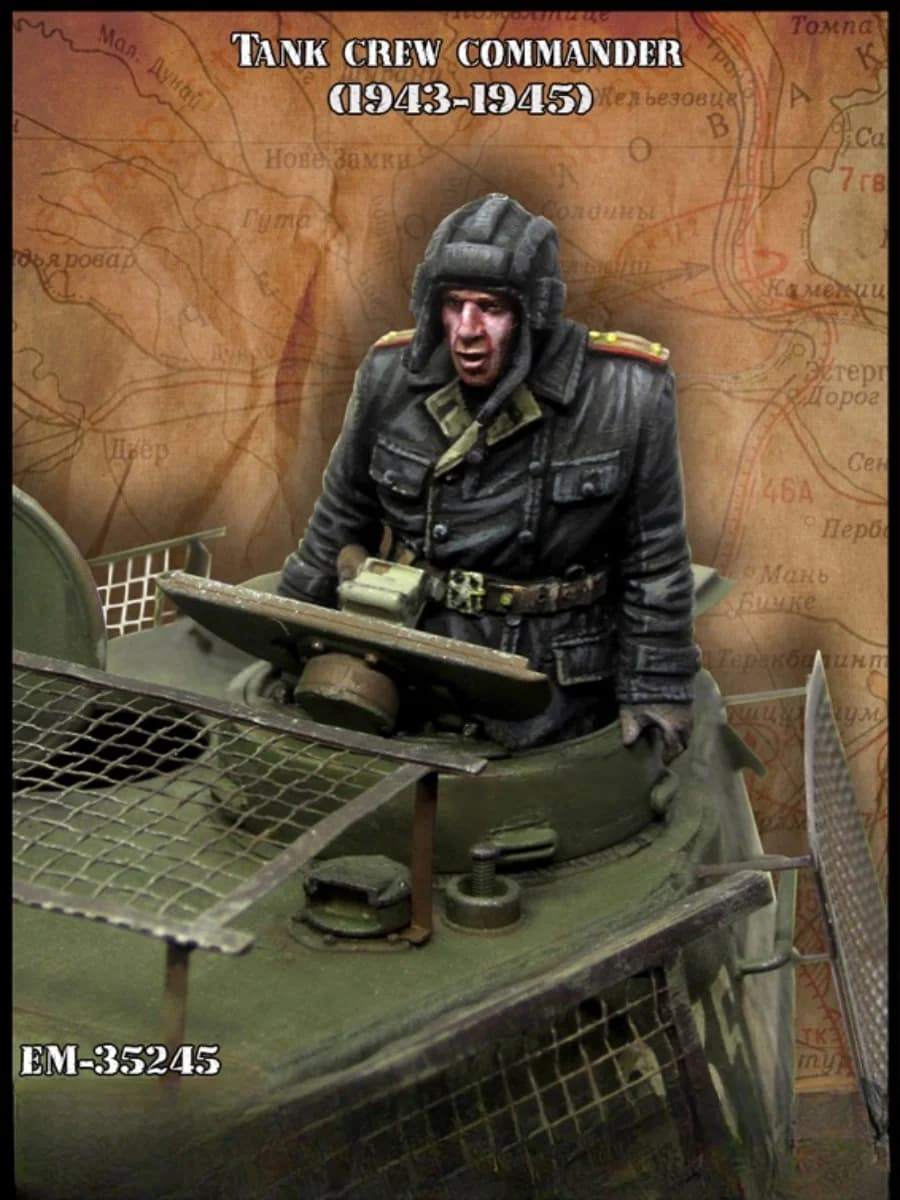 Kit modello non verniciato con figura in resina 1/35, tema militare, comandante dell'equipaggio del carro armato sovietica, GK non assemblato e non verniciato, 853R