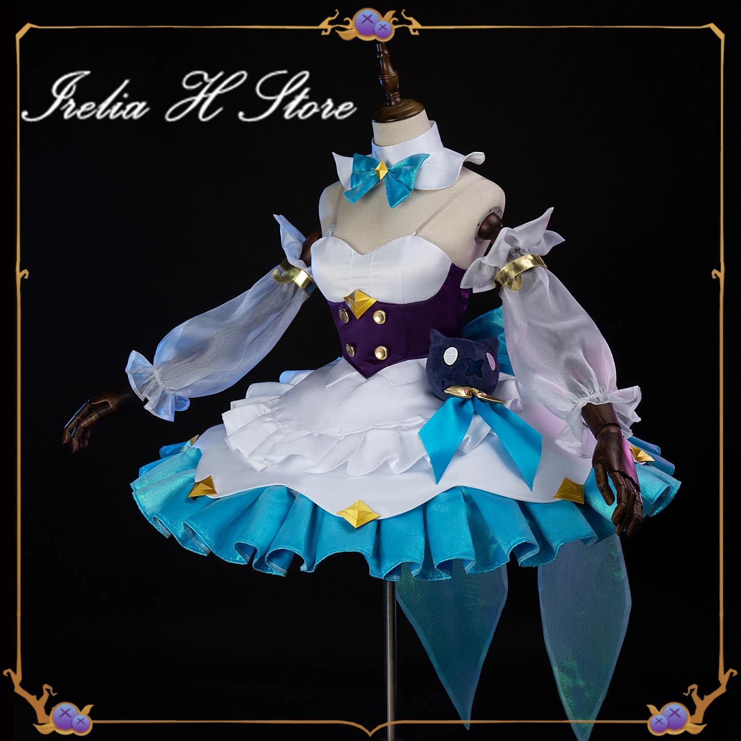 Irelia H Store Gwen LOL Prestige Cute Cafe Gwen Costume Cosplay Donna Cameriera Abito Costumi di Halloween