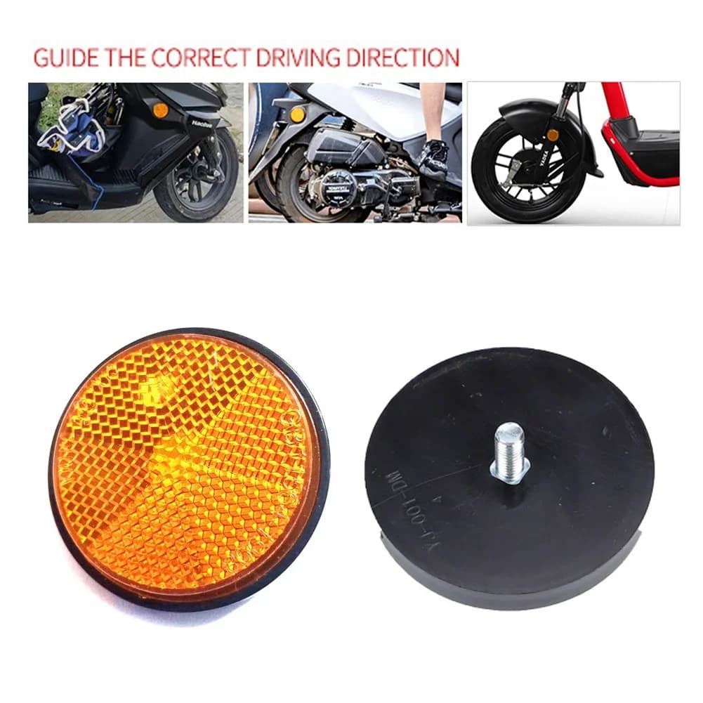 Riflettore circolare Universale Moto ATV Scooter Bici da cross Parti di luce di rifrazione Luce riflettente notturna MOTO Illuminazione Amagi