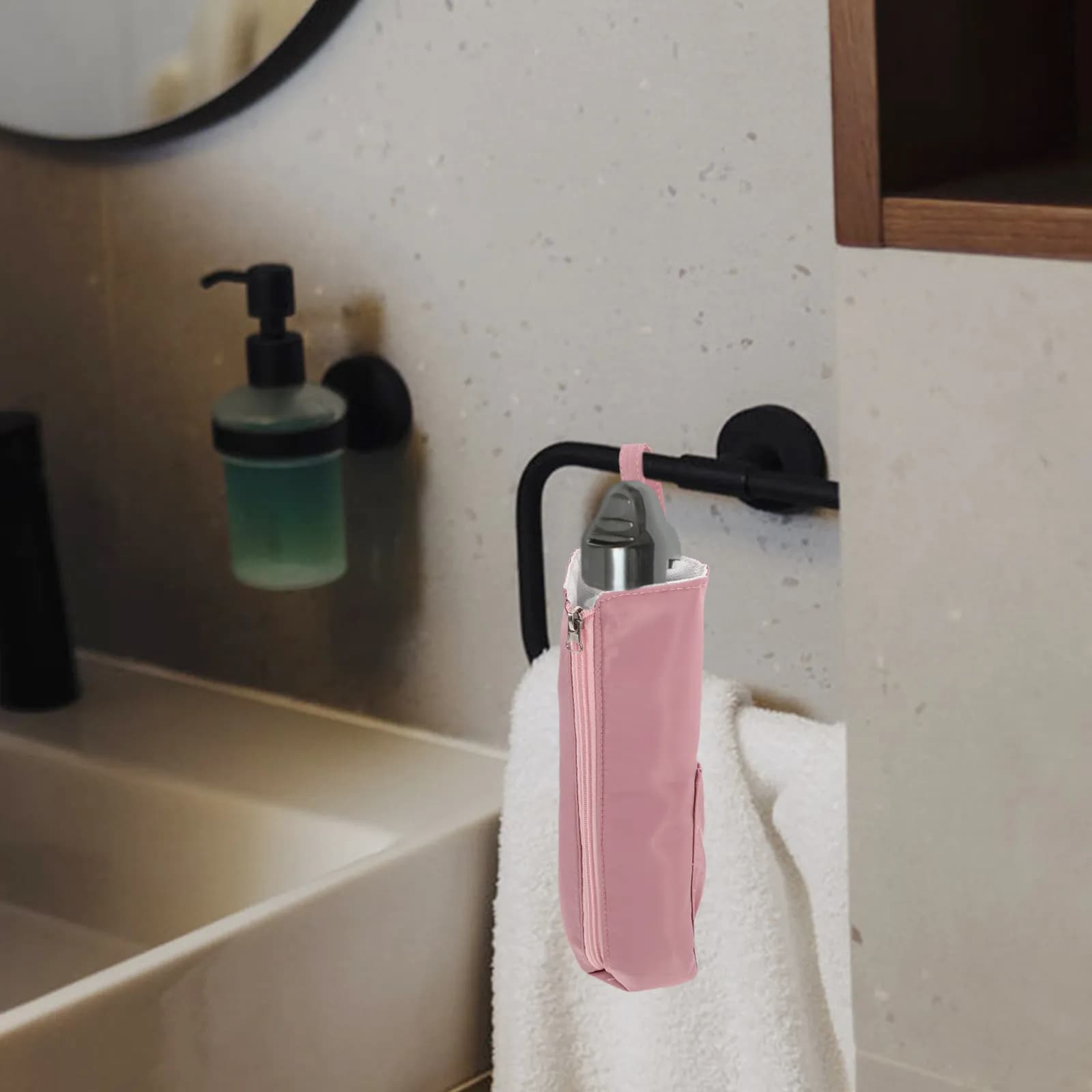 Borsa da Viaggio per Ferro Arricciacapelli, Resistente al Calore e Impermeabile, Organizzatore per Strumenti di Styling, Custodia Protettiva per Ferro Arricciacapelli