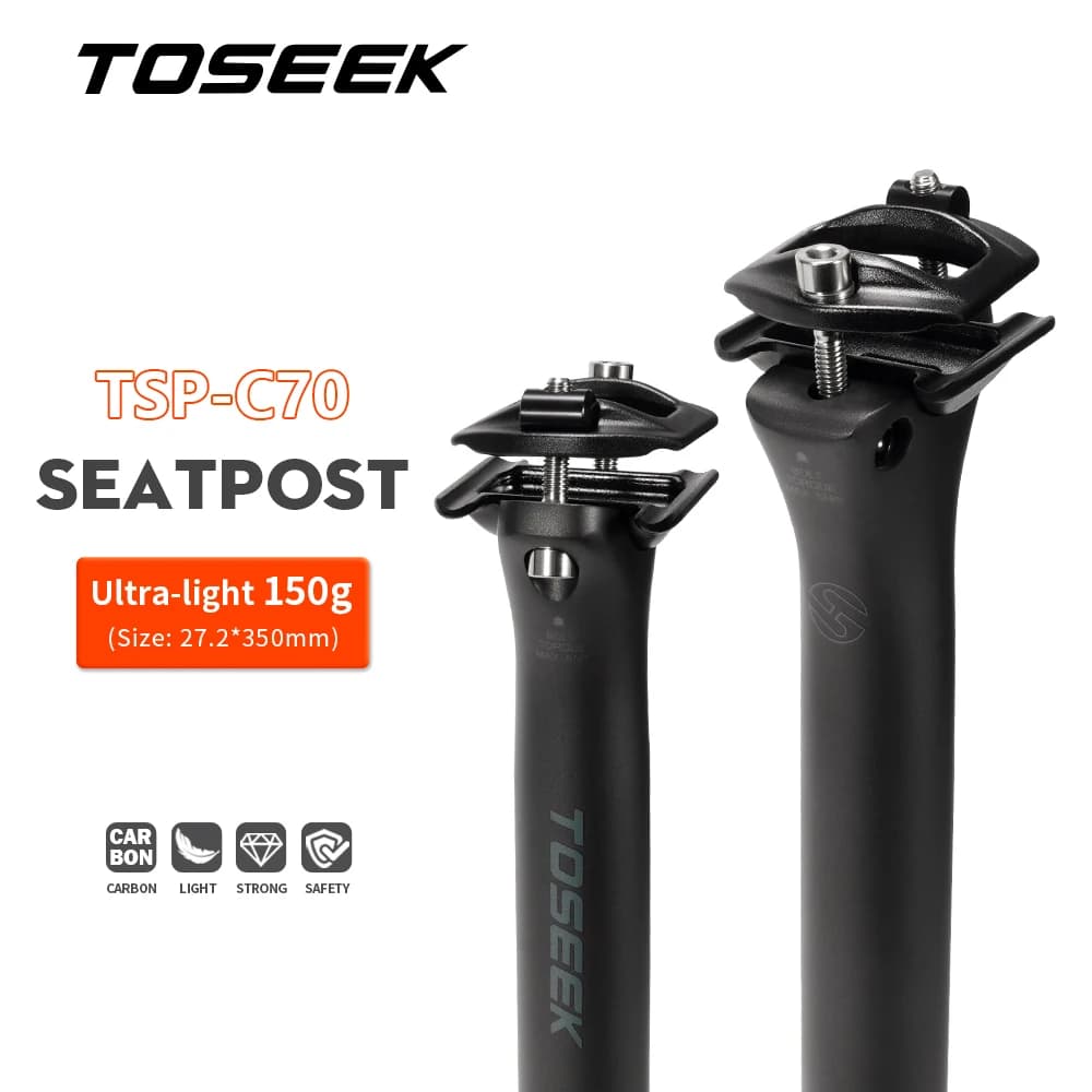 TOSEEK C70 Light Carbon Brake 27.2 31.6mm Length 350/400mm Black Opaque for MTB Road Bike, Bike Components