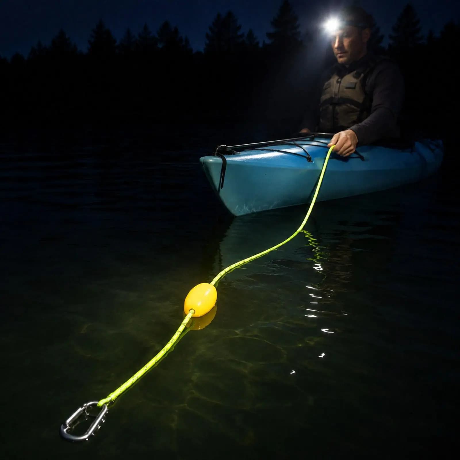 Corda di traino per barche, linea di ancoraggio galleggiante, pratica e leggera per esterni, corda di traino per kayak
