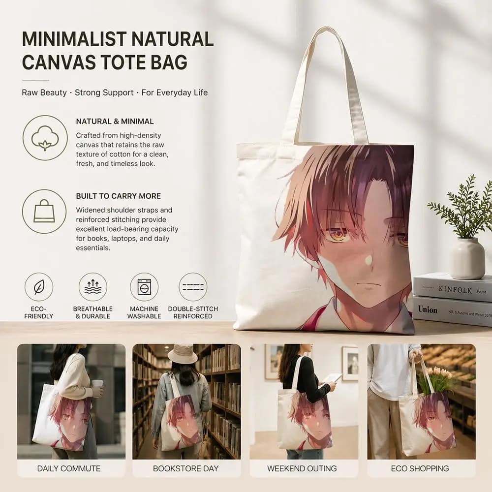 Borse portaoggetti Anime C-Classroom of the Elite, borsa in tela di cotone ecologica, leggera e pieghevole, per viaggi, lavoro, shopping, spiaggia, palestra