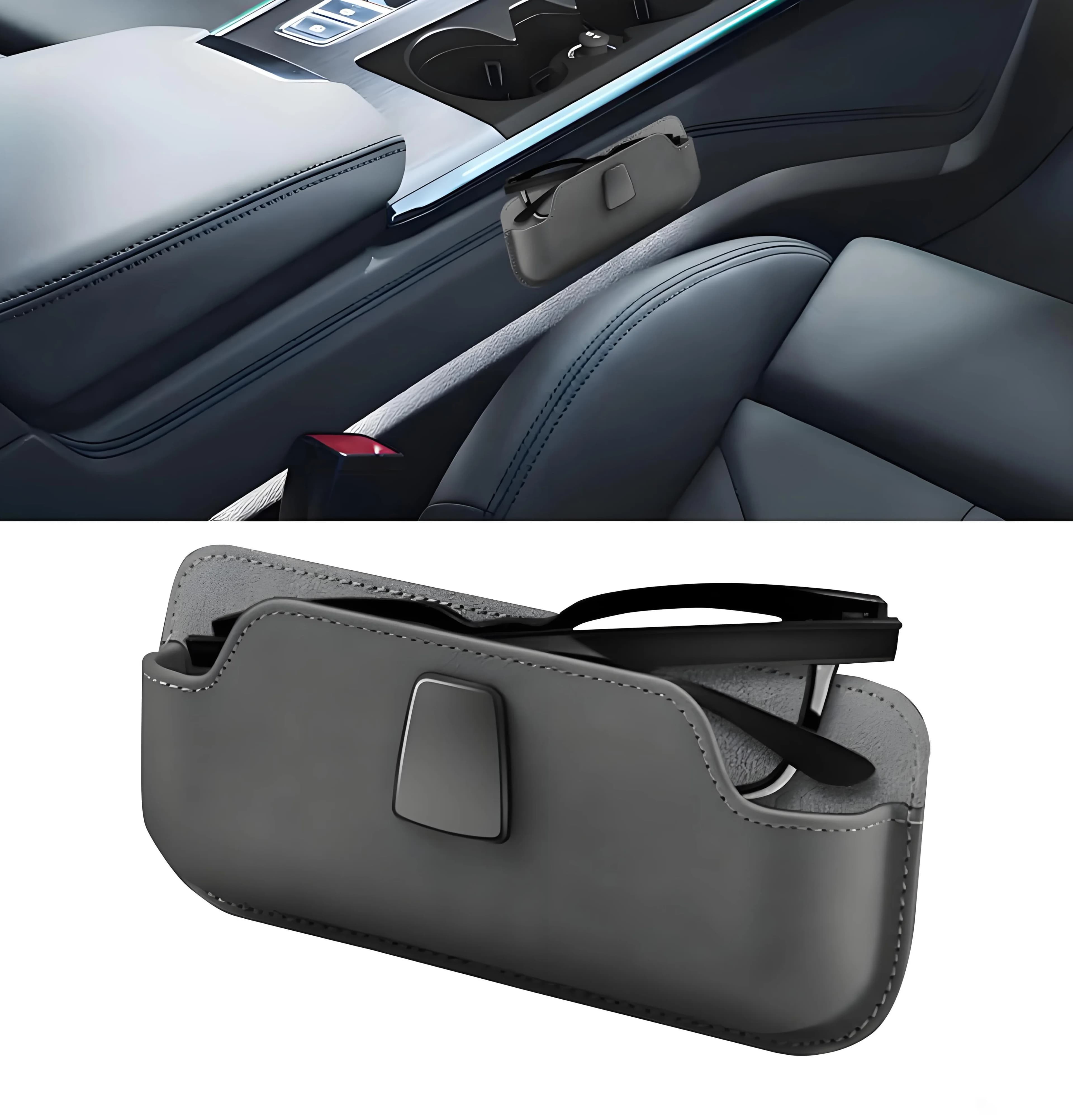 Custodia per organizer per auto Scatola portaoggetti tascabile per auto con gancio Porta laterale posteriore per porta Porta occhiali da sole per negozio di carte chiave per telefono
